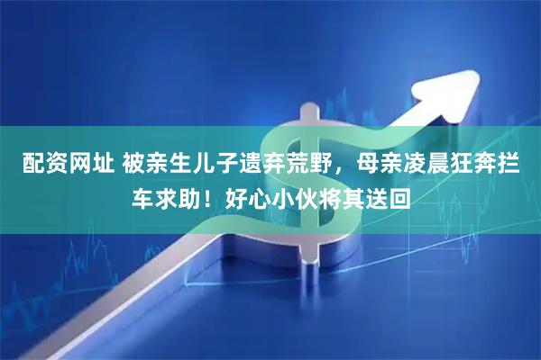 配资网址 被亲生儿子遗弃荒野，母亲凌晨狂奔拦车求助！好心小伙将其送回